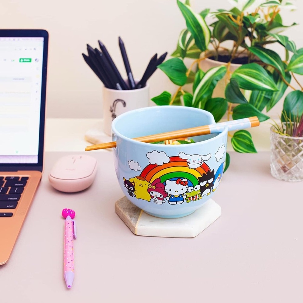 Sanrio Hello Kitty and Friends Ramen Bowl with Chopsticks